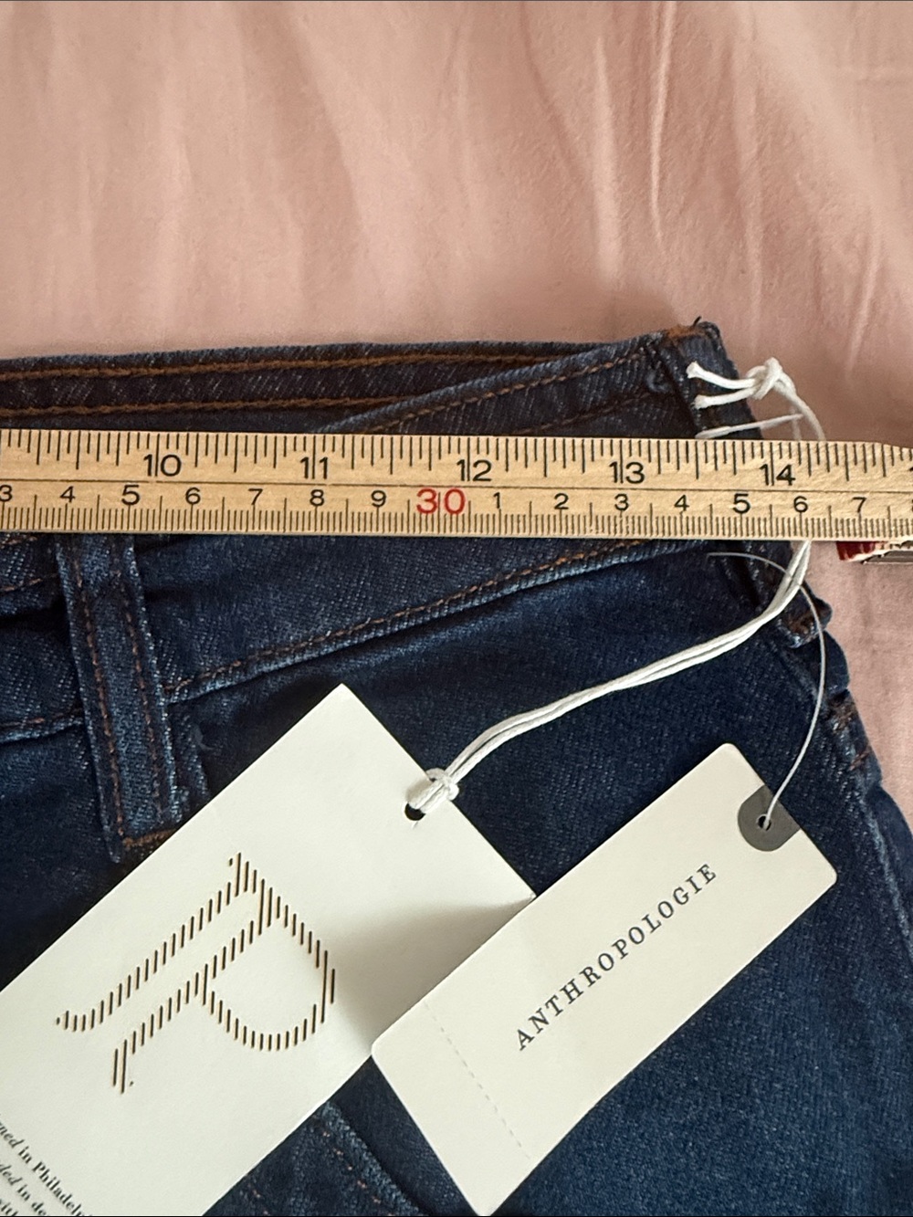 Pilcro Anthropologie Wide-Leg High-Rise Dark Blue Jeans Size 28 Fall Fashion - Picture 11 of 14
